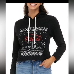 Coca-Cola Long Sleeve Crop Hooded Sweater